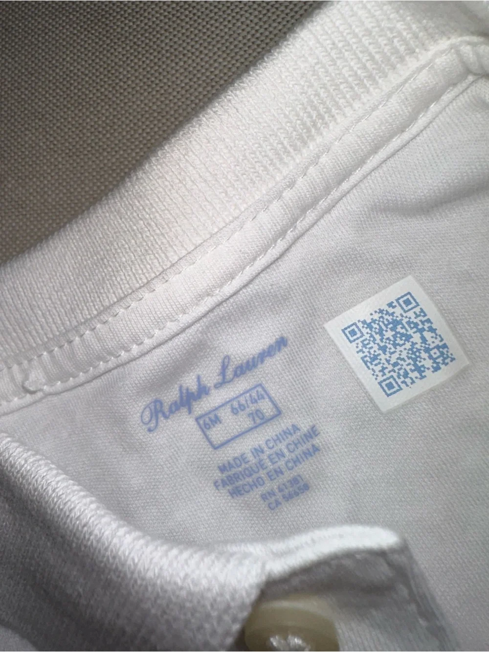 Ralph Lauren White Polo Baby Shortall